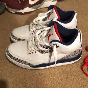 Jordan 3 true blue-worn once